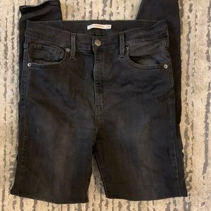 Levi’s mile high skinny jean in dark grey wash